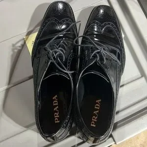 Prada | Shoes | Prada Black Leather Size 12 | Poshmark display picture 1